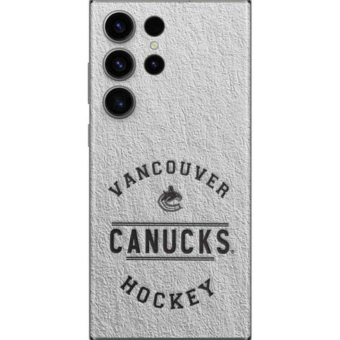 NHL Vancouver Canucks Black Text Galaxy Skins