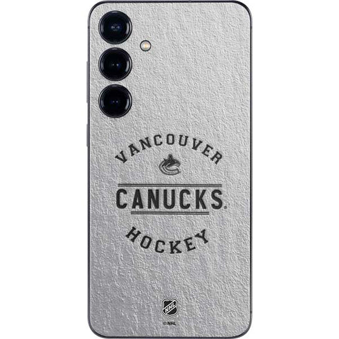 NHL Vancouver Canucks Black Text Galaxy S25 Plus Skin