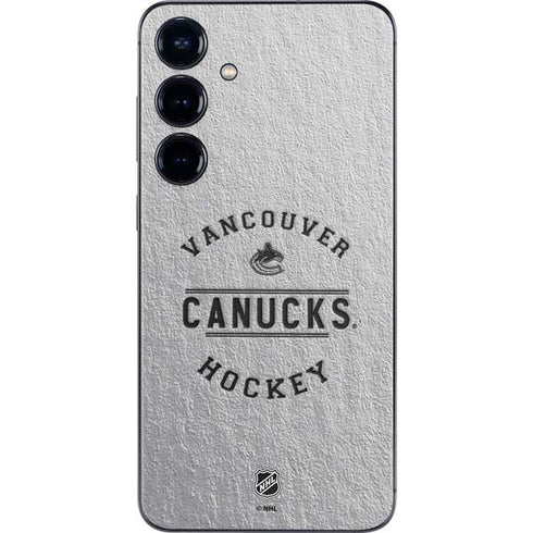 NHL Vancouver Canucks Black Text Galaxy S25 Skin