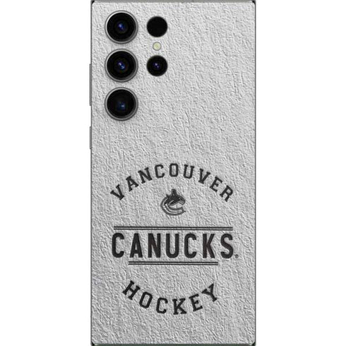 NHL Vancouver Canucks Black Text Galaxy S25 Ultra Skin