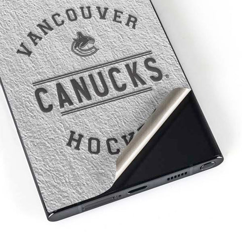 NHL Vancouver Canucks Black Text Galaxy S24 Ultra Skin