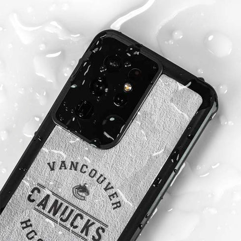 NHL Vancouver Canucks Black Text Galaxy S24 Ultra Waterproof Case
