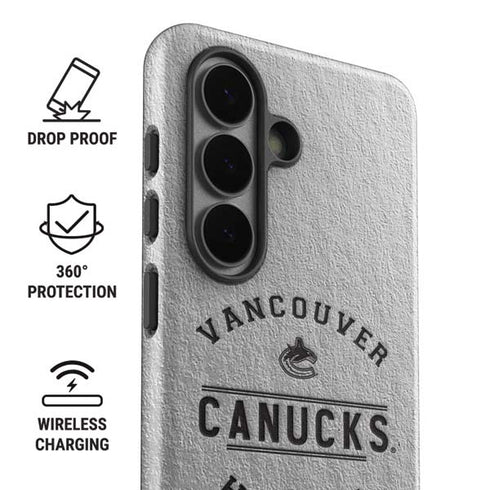 NHL Vancouver Canucks Black Text Galaxy S26 Impact Case