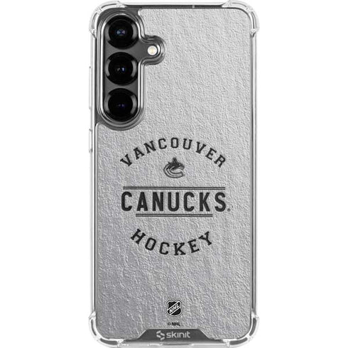 NHL Vancouver Canucks Black Text Galaxy S26 Plus Clear Case