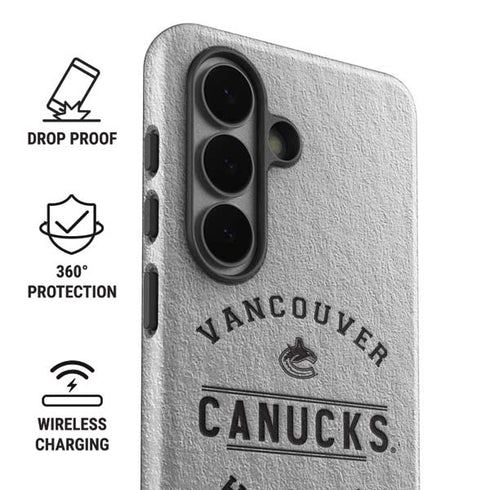 NHL Vancouver Canucks Black Text Galaxy S26 Plus Impact Case