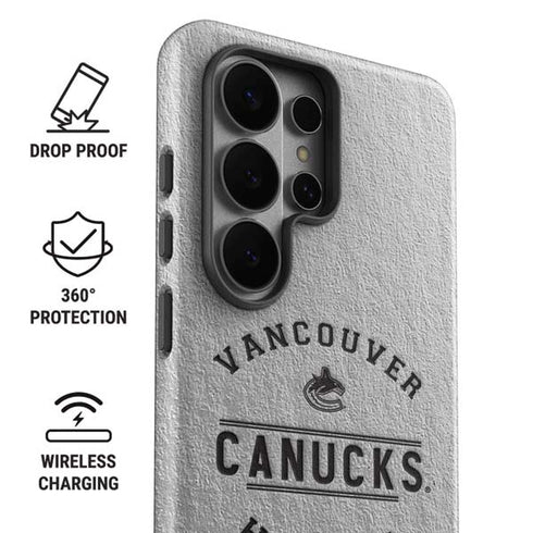 NHL Vancouver Canucks Black Text Galaxy S26 Ultra Impact Case