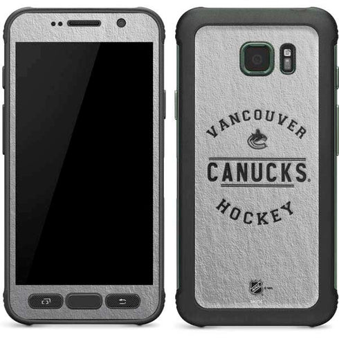 NHL Vancouver Canucks Black Text Galaxy S7 Active Skin