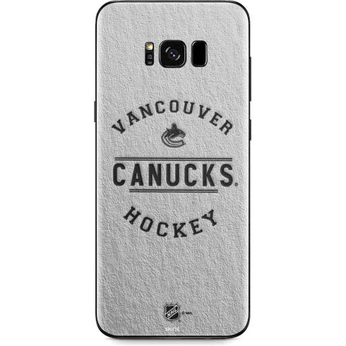 NHL Vancouver Canucks Black Text Galaxy S8 Plus Skin