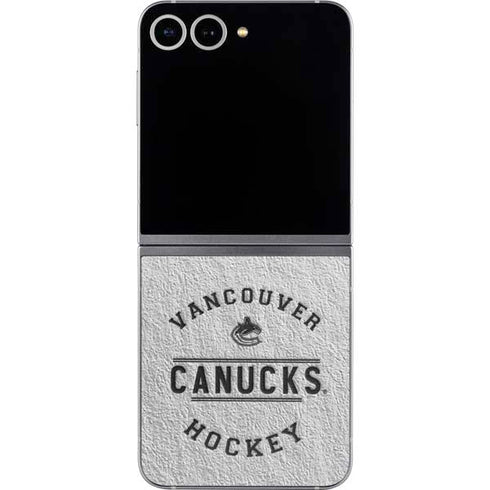 NHL Vancouver Canucks Black Text Galaxy Z Flip6 Skin