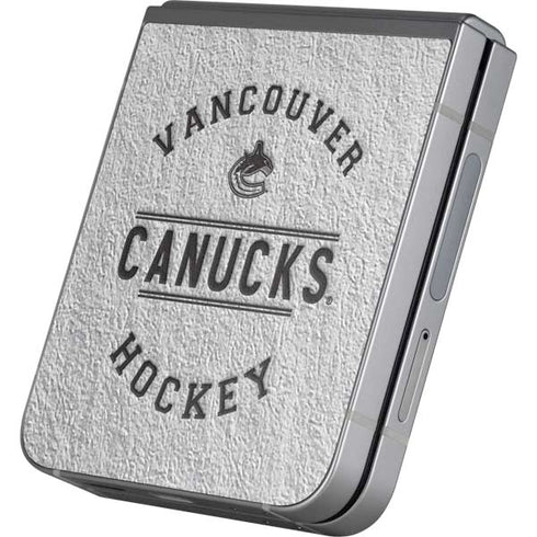 NHL Vancouver Canucks Black Text Galaxy Z Flip6 Skin