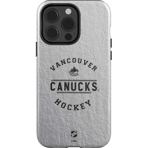 NHL Vancouver Canucks Black Text iPhone 15 Pro Impact Case