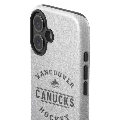 NHL Vancouver Canucks Black Text iPhone 16 Impact Case