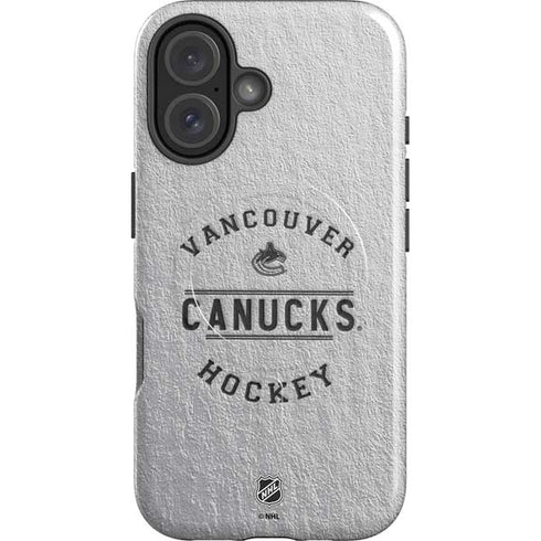 NHL Vancouver Canucks Black Text iPhone 16 Plus Magsafe Impact Case