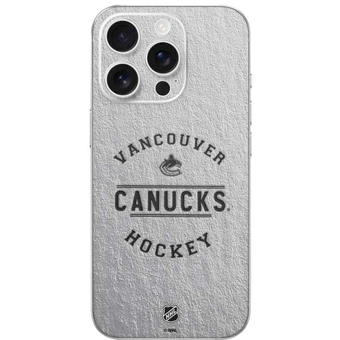 NHL Vancouver Canucks Black Text iPhone 16 Pro Skin