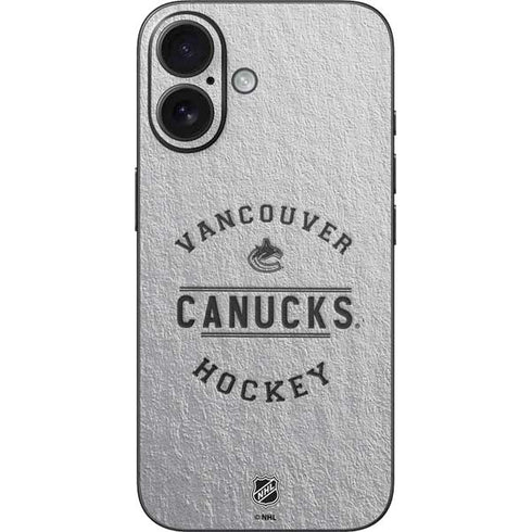 NHL Vancouver Canucks Black Text iPhone 16 Skin