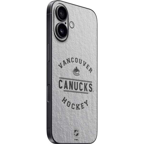 NHL Vancouver Canucks Black Text iPhone 16 Skin