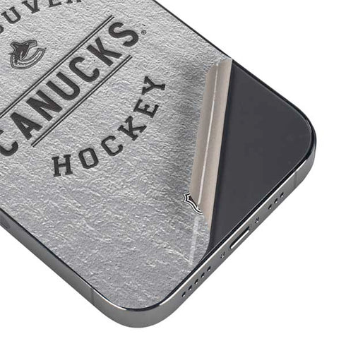 NHL Vancouver Canucks Black Text iPhone 16e Skin
