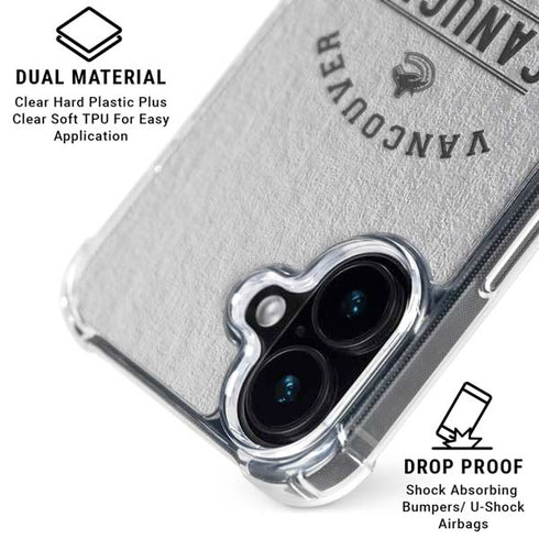 NHL Vancouver Canucks Black Text iPhone 17 Clear Case