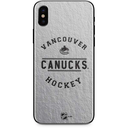 NHL Vancouver Canucks Black Text iPhone XS Skin