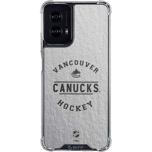 NHL Vancouver Canucks Black Text Moto G Power 5G (2024) Clear Case