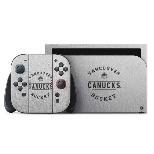 NHL Vancouver Canucks Black Text Nintendo Switch 2 (2025) with Joy-Con Skin