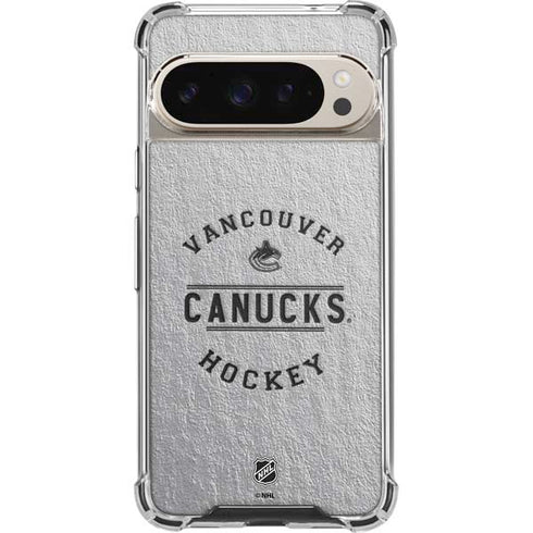 NHL Vancouver Canucks Black Text Pixel 9/9 Pro Clear Case
