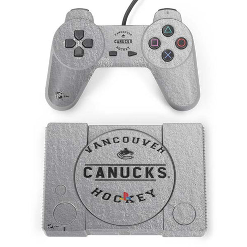 NHL Vancouver Canucks Black Text PlayStation Classic Bundle Skin