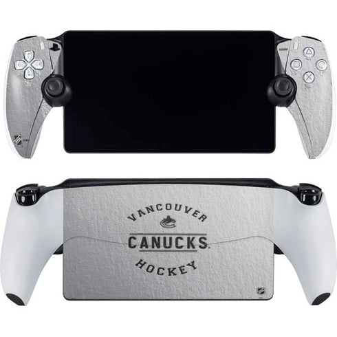 NHL Vancouver Canucks Black Text PlayStation Portal Remote Player Skin