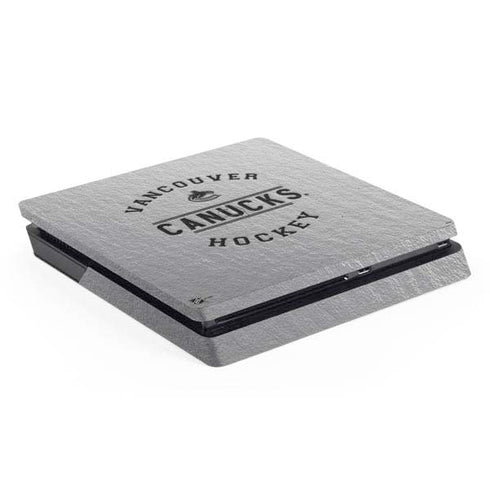 NHL Vancouver Canucks Black Text PS4 Slim Skin