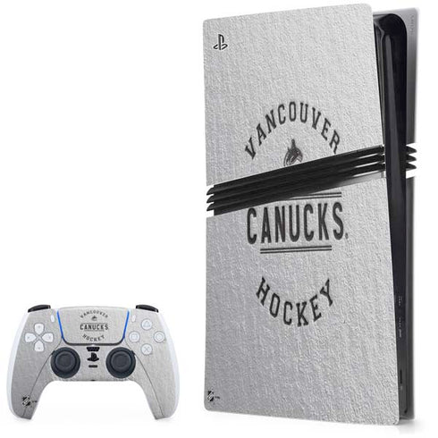 NHL Vancouver Canucks Black Text PlayStation PS5 Skins