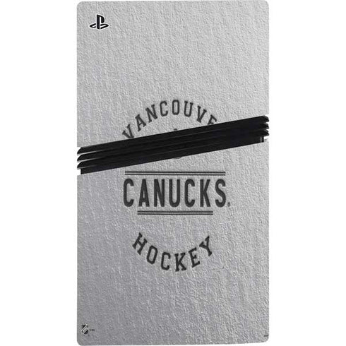 NHL Vancouver Canucks Black Text PS5 Pro Console Skin