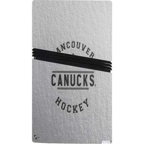 NHL Vancouver Canucks Black Text PS5 Pro Console Skin