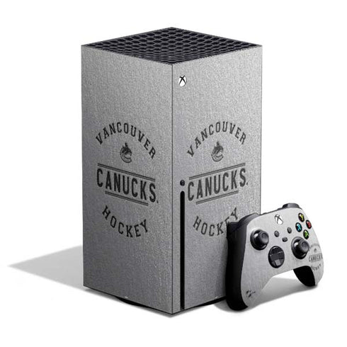 NHL Vancouver Canucks Black Text Xbox Series X Bundle Skin