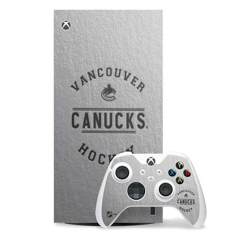 NHL Vancouver Canucks Black Text Xbox Series X Skins