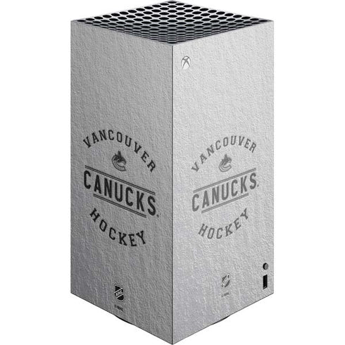 NHL Vancouver Canucks Black Text XBox Series X Digital Edition Console Skin