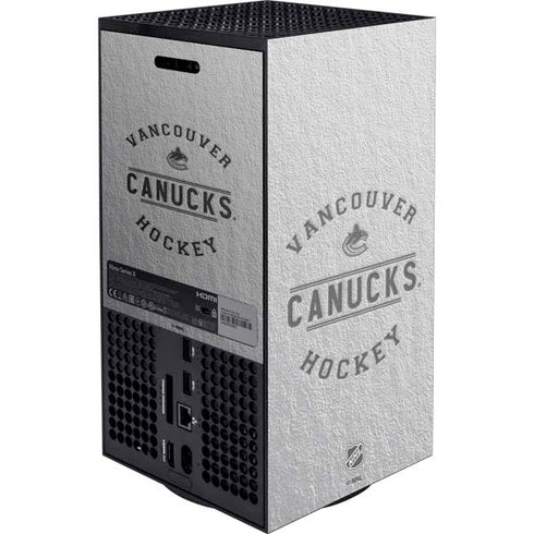 NHL Vancouver Canucks Black Text XBox Series X Digital Edition Console Skin