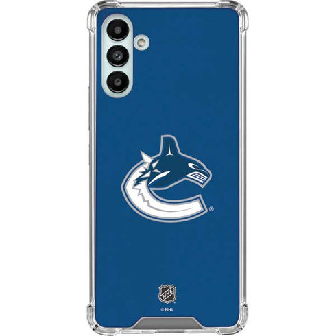 NHL Vancouver Canucks Distressed Galaxy A13 5G Clear Case