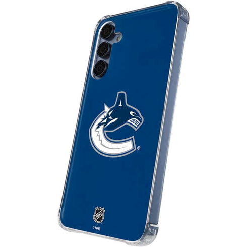 NHL Vancouver Canucks Distressed Galaxy A55 5G Clear Case