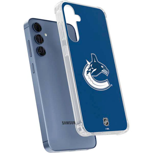 NHL Vancouver Canucks Distressed Galaxy A55 5G Clear Case