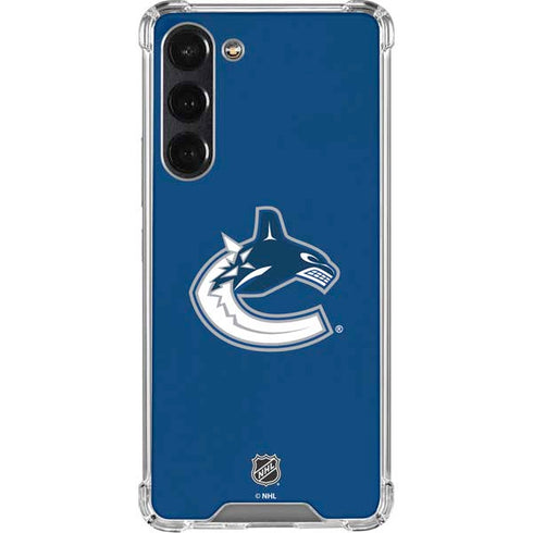NHL Vancouver Canucks Distressed Galaxy S24 FE Clear Case