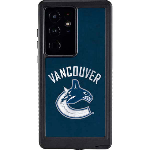 NHL Vancouver Canucks Distressed Galaxy S24 Ultra Waterproof Case
