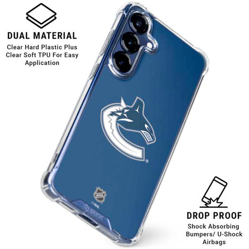 NHL Vancouver Canucks Distressed Galaxy S25 Plus Clear Case