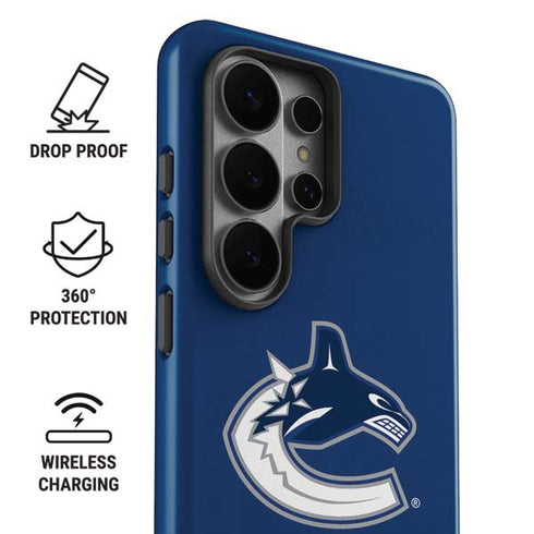 NHL Vancouver Canucks Distressed Galaxy S26 Ultra Impact Case
