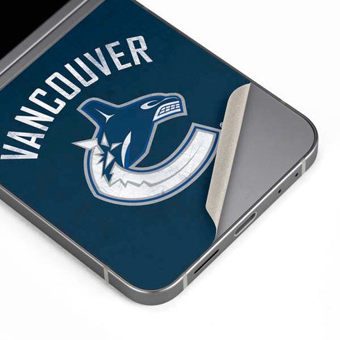 NHL Vancouver Canucks Distressed Galaxy Z Flip6 Skin