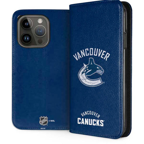NHL Vancouver Canucks Distressed iPhone 15 Pro Folio Case