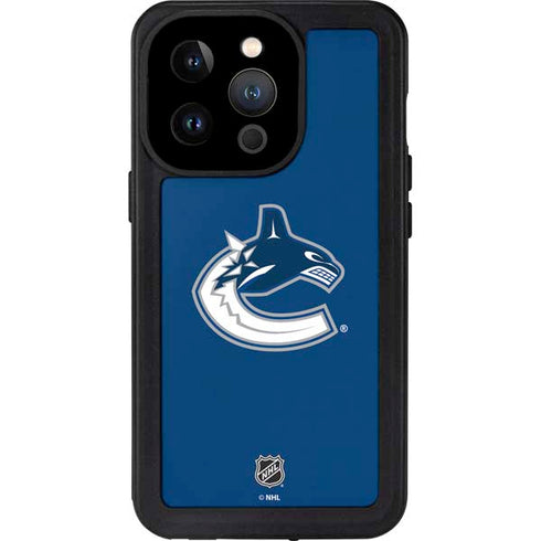 NHL Vancouver Canucks Distressed iPhone 15 Pro Waterproof Case