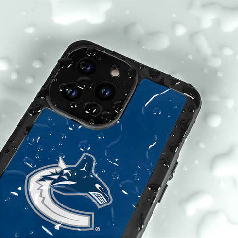 NHL Vancouver Canucks Distressed iPhone 15 Pro Waterproof Case