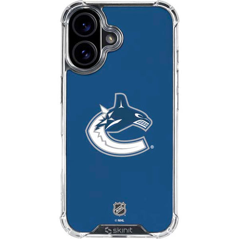 NHL Vancouver Canucks Distressed iPhone 16 Clear Case