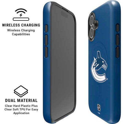 NHL Vancouver Canucks Distressed iPhone 16 Plus Magsafe Impact Case