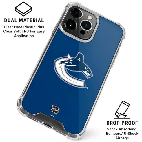 NHL Vancouver Canucks Distressed iPhone 16 Pro Max Clear Case